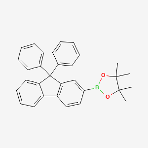 molecular formula C31H29BO2 B1340141 2-(9,9-二苯基-9H-芴-2-基)-4,4,5,5-四甲基-1,3,2-二氧杂硼环丁烷 CAS No. 462128-39-8