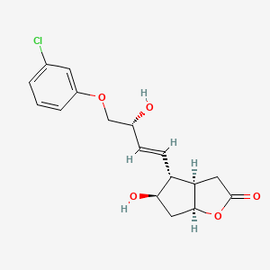 molecular formula C17H19ClO5 B1340160 (3aR,4R,5R,6aS)-4-((R,E)-4-(3-氯苯氧基)-3-羟基丁-1-烯-1-基)-5-羟基六氢-2H-环戊[b]呋喃-2-酮 CAS No. 53906-54-0