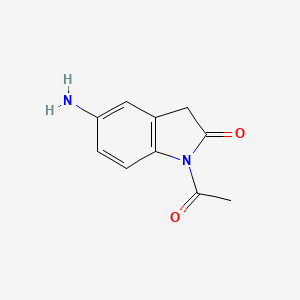 molecular formula C10H10N2O2 B1340164 1-乙酰-5-氨基吲哚啉-2-酮 CAS No. 422518-10-3