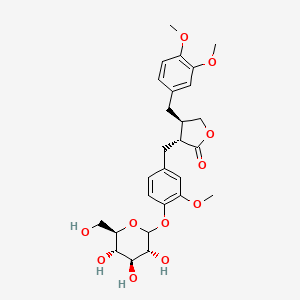 (3R,4R)-4-[(3,4-dimethoxyphenyl)methyl]-3-[[3-methoxy-4-[(3R,4S,5S,6R)-3,4,5-trihydroxy-6-(hydroxymethyl)oxan-2-yl]oxyphenyl]methyl]oxolan-2-one