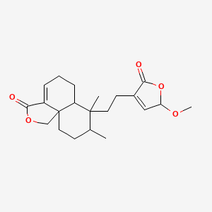 7-[2-(2-methoxy-5-oxo-2H-furan-4-yl)ethyl]-7,8-dimethyl-5,6,6a,8,9,10-hexahydro-1H-benzo[d][2]benzofuran-3-one