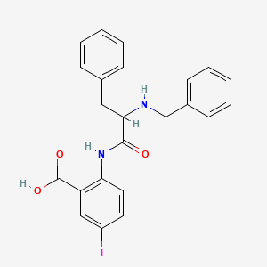 2-[[2-(Benzylamino)-3-phenylpropanoyl]amino]-5-iodobenzoic acid