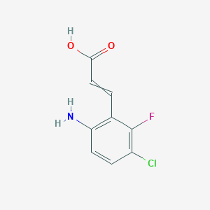 3-(6-Amino-3-chloro-2-fluorophenyl)prop-2-enoic acid