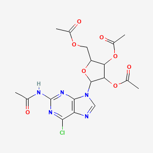 n-Acetyl-6-chloro-9-(2,3,5-tri-o-acetylpentofuranosyl)-9h-purin-2-amine