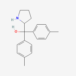 molecular formula C19H23NO B13401775 Bis(4-methylphenyl)-pyrrolidin-2-ylmethanol 