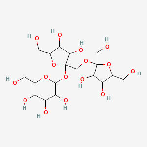 (2R,3R,4S,5S,6R)-2-[(2S,3S,4S,5R)-2-[[(2R,3S,4S,5R)-3,4-dihydroxy-2,5-bis(hydroxymethyl)oxolan-2-yl]oxymethyl]-3,4-dihydroxy-5-(hydroxymethyl)oxolan-2-yl]oxy-6-(hydroxymethyl)oxane-3,4,5-triol