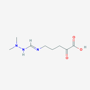 molecular formula C8H15N3O3 B13401778 5-[(2,2-Dimethylhydrazinyl)methylideneamino]-2-oxopentanoic acid 