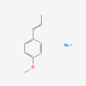 molecular formula C10H12NaO+ B13401788 Sodium;1-methoxy-4-prop-1-enylbenzene 