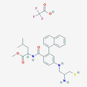 methyl (2S)-2-[[4-[[(2R)-2-amino-3-sulfanylpropyl]amino]-2-naphthalen-1-ylbenzoyl]amino]-4-methylpentanoate,2,2,2-trifluoroacetic acid