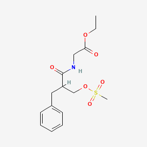 Ethyl 2-[(2-benzyl-3-methylsulfonyloxypropanoyl)amino]acetate