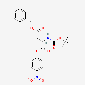 molecular formula C22H24N2O8 B13402016 Boc-Aspartic(OBzl)-ONp 