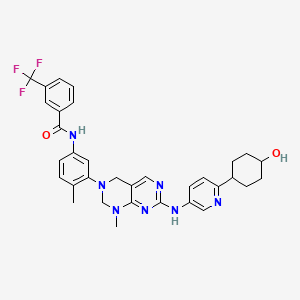 N-[3-(7-{[6-(4-hydroxycyclohexyl)pyridin-3-yl]amino}-1-methyl-1H,2H,3H,4H-[1,3]diazino[4,5-d]pyrimidin-3-yl)-4-methylphenyl]-3-(trifluoromethyl)benzamide