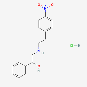 molecular formula C16H19ClN2O3 B13402206 (1R)-2-[2-(4-nitrophenyl)ethylamino]-1-phenylethanol hydrochloride 