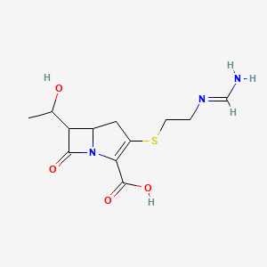 6-(1-Hydroxyethyl)-3-({2-[(iminomethyl)amino]ethyl}sulfanyl)-7-oxo-1-azabicyclo[3.2.0]hept-2-ene-2-carboxylic acid