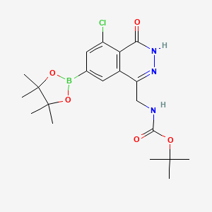 tert-Butyl ((5-chloro-4-oxo-7-(4,4,5,5-tetramethyl-1,3,2-dioxaborolan-2-yl)-3,4-dihydrophthalazin-1-yl)methyl)carbamate