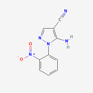 molecular formula C10H7N5O2 B1340229 5-amino-1-(2-nitrophenyl)-1H-pyrazole-4-carbonitrile CAS No. 65973-69-5