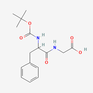 2-[[2-[(2-Methylpropan-2-yl)oxycarbonylamino]-3-phenylpropanoyl]amino]acetic acid