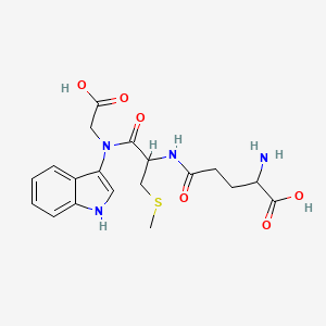 2-Amino-5-((1-((carboxymethyl)(1H-indol-3-yl)amino)-3-(methylthio)-1-oxopropan-2-yl)amino)-5-oxopentanoic acid