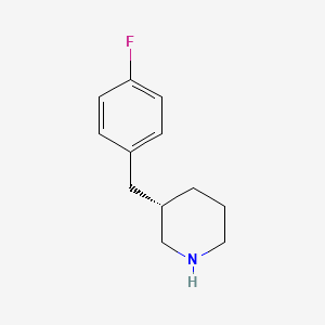 molecular formula C12H16FN B1340242 (S)-3-(4-Fluorobenzyl)piperidine CAS No. 275815-80-0