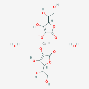 calcium;2-(1,2-dihydroxyethyl)-3-hydroxy-5-oxo-2H-furan-4-olate;dihydrate