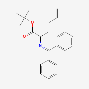 molecular formula C23H27NO2 B13402470 1,1-Dimethylethyl 2-[(diphenylmethylene)amino]-5-hexenoate 