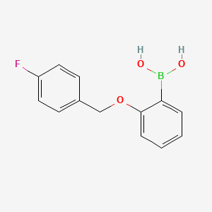 molecular formula C13H12BFO3 B1340248 (2-((4-氟苄基)氧基)苯基)硼酸 CAS No. 870779-01-4