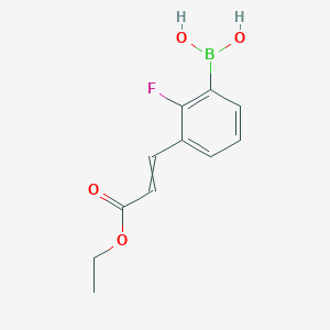 (E)-(3-(3-Ethoxy-3-oxoprop-1-en-1-yl)-2-fluorophenyl)boronic acid