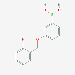 molecular formula C13H12BFO3 B1340249 (3-((2-氟苄基)氧基)苯基)硼酸 CAS No. 849062-13-1