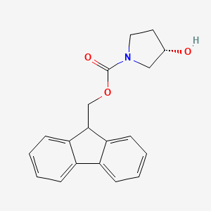 molecular formula C19H19NO3 B1340250 (S)-(+)-1-Fmoc-3-羟基吡咯烷 CAS No. 215178-38-4