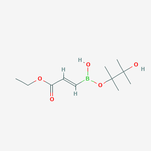 (E)-ethyl3-(hydroxy(3-hydroxy-2,3-dimethylbutan-2-yloxy)boryl)acrylate