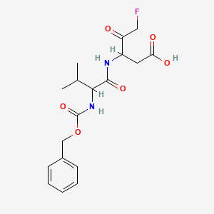 5-fluoro-3-[[3-methyl-2-(phenylmethoxycarbonylamino)butanoyl]amino]-4-oxopentanoic acid