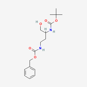 molecular formula C17H26N2O5 B13402736 Benzyl tert-butyl (4-hydroxybutane-1,3-diyl)(S)-dicarbamate 