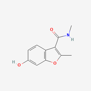 molecular formula C11H11NO3 B1340278 6-羟基-N,2-二甲基苯并呋喃-3-甲酰胺 CAS No. 638217-08-0