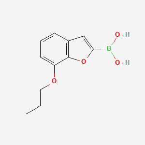 molecular formula C11H13BO4 B13402810 7-Propoxybenzofuran-2-ylboronic acid 