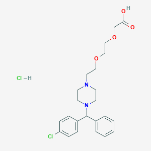 molecular formula C23H30Cl2N2O4 B13402842 Hydroxyzine Acetic Acid Hydrochloride Salt 