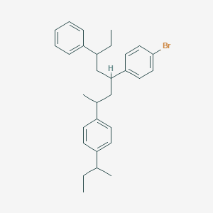 molecular formula C30H37Br B13402883 1-Bromo-4-[2-(4-butan-2-ylphenyl)-6-phenyloctan-4-yl]benzene 