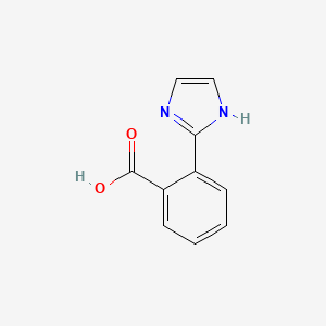 molecular formula C10H8N2O2 B1340289 2-(1H-咪唑-2-基)苯甲酸 CAS No. 67792-82-9