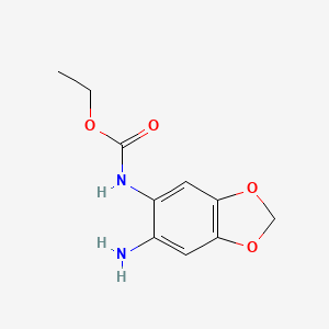 molecular formula C10H12N2O4 B1340291 乙基 (6-氨基-1,3-苯并二氧杂环-5-基)氨基甲酸酯 CAS No. 936074-68-9