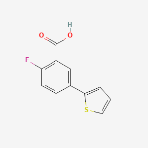 molecular formula C11H7FO2S B1340295 2-Fluoro-5-(thiophen-2-YL)benzoic acid CAS No. 926205-45-0