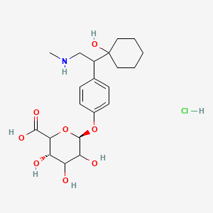 molecular formula C21H32ClNO8 B13402997 rac N,O-Didesmethyl Venlafaxine beta-D-Glucuronide Hydrochloride 