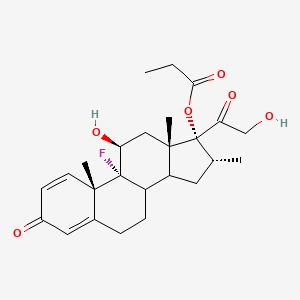 [(9R,10S,11S,13S,16R,17R)-9-fluoro-11-hydroxy-17-(2-hydroxyacetyl)-10,13,16-trimethyl-3-oxo-6,7,8,11,12,14,15,16-octahydrocyclopenta[a]phenanthren-17-yl] propanoate