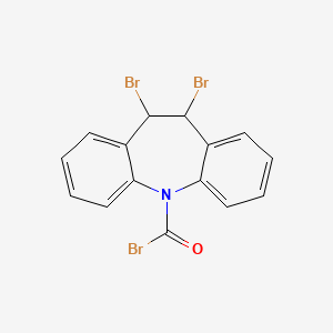 molecular formula C15H10Br3NO B13403139 10,11-Dibromo-10,11-dihydro-5H-dibenzo[b,f]azepine-5-carbonyl Bromide 