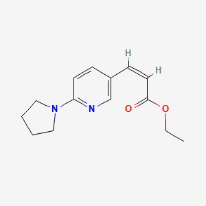 molecular formula C14H18N2O2 B13403165 ethyl (Z)-3-(6-pyrrolidin-1-ylpyridin-3-yl)prop-2-enoate 