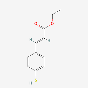 molecular formula C11H12O2S B13403232 ethyl (E)-3-(4-sulfanylphenyl)prop-2-enoate 