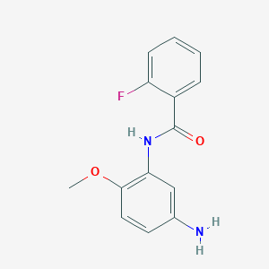 molecular formula C14H13FN2O2 B1340336 N-(5-氨基-2-甲氧基苯基)-2-氟苯甲酰胺 CAS No. 926218-09-9