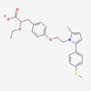 2-Ethoxy-3-(4-{2-[2-methyl-5-(4-methylthiophenyl)-pyrrol-1-yl]-ethoxy)-phenyl)-propionic acid