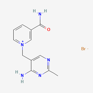 molecular formula C12H14BrN5O B13403716 1-((4-Amino-2-methylpyrimidin-5-yl)methyl)-3-carbamoylpyridin-1-ium Bromide 