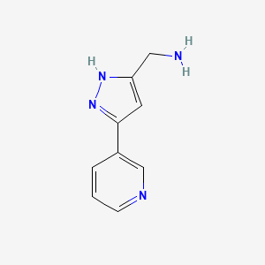 (3-(pyridin-3-yl)-1H-pyrazol-5-yl)methanamine