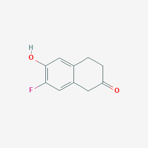 molecular formula C10H9FO2 B13403783 7-fluoro-6-hydroxy-3,4-dihydro-1H-naphthalen-2-one CAS No. 885956-94-5