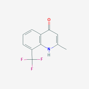 molecular formula C11H8F3NO B134038 2-甲基-8-(三氟甲基)-1H-喹啉-4-酮 CAS No. 140908-88-9